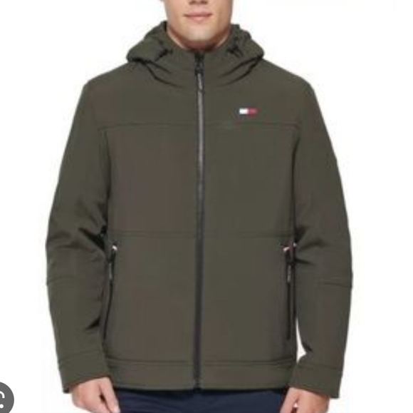 Tommy Hilfiger Soft Shell Hooded Sherpa Lined Performance Jacket/Coat